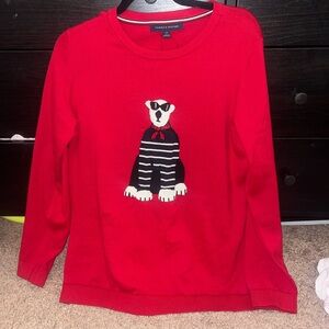 Tommy Hilfiger- Red Polar Bear Crewneck Sweater